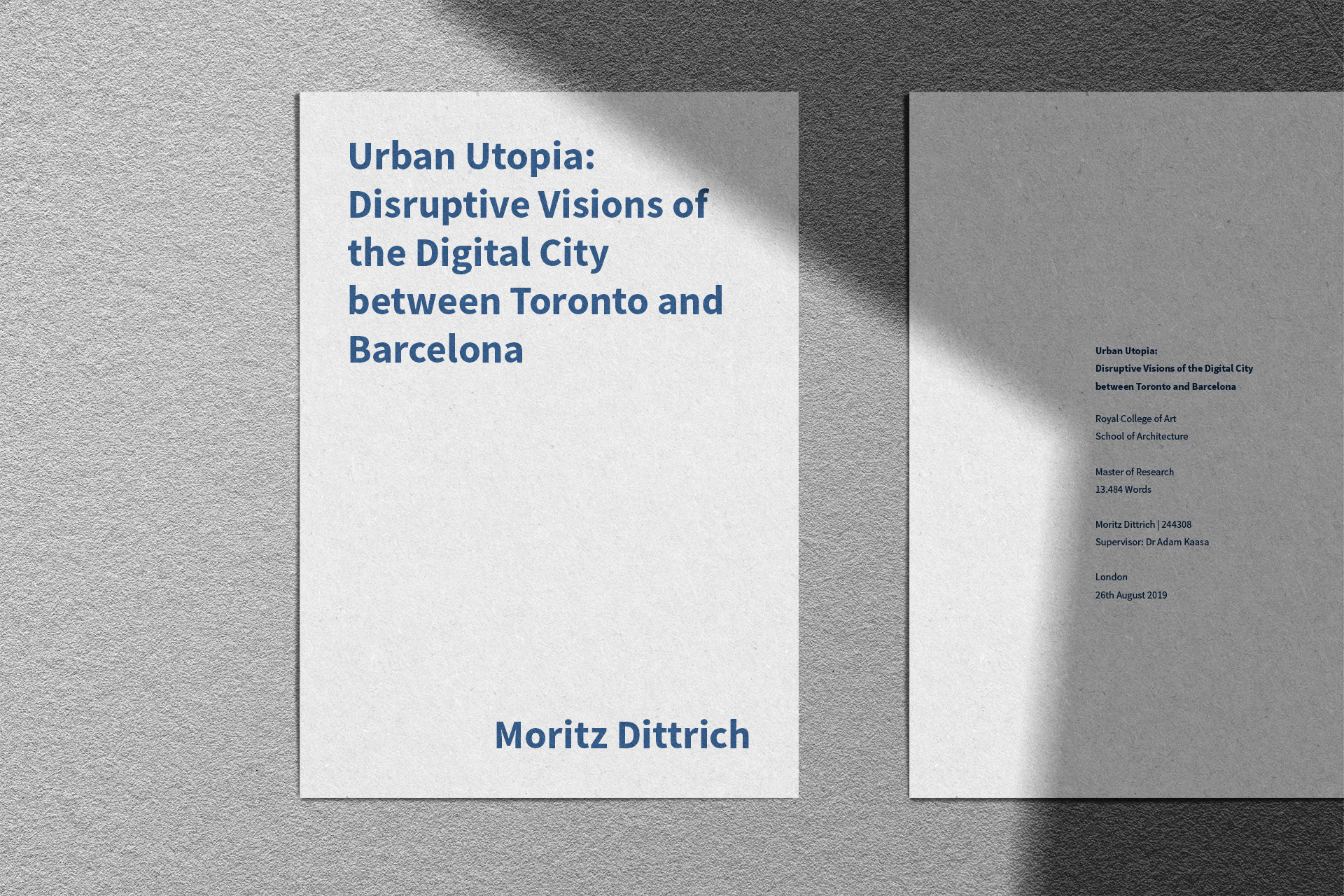 Urban Utopia: disruptive Visions of the Digital City between Toronto and Barcelona